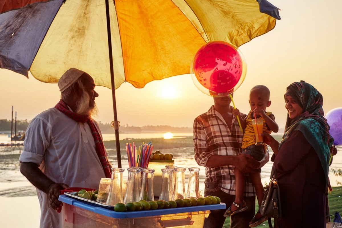 Event food stand at a private celebration